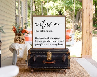 Autumn Definition SVG: Fall Home Decor (Digital Cut File)