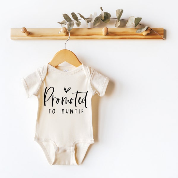 Promoted To Auntie SVG CUT FILE | Pregnancy Announcement Onesie png | Surprise Baby Reveal for Aunt | Digital Download | Commercial Use