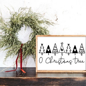 O Weihnachtsbaum SVG | Weihnachtslied Svg | Urlaubs-Cut-Datei | Kinderschild Svg | Christbaumkissen Svg | Cricut | Silhouette