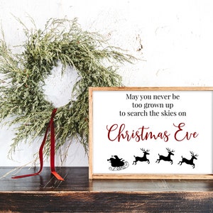 Christmas Eve Santa Sleigh SVG: Holiday Reindeer Design (Digital Cut File)