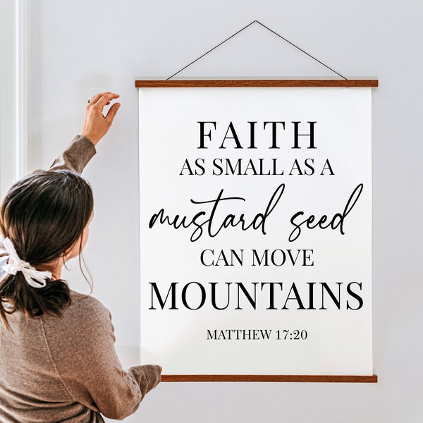 Faith as Small as a Mustard Seed SVG |  Matthew 17:20 | Scripture Sign Svg | Bible Verse Svg | Christian Wall Decor | Cricut | Silhouette