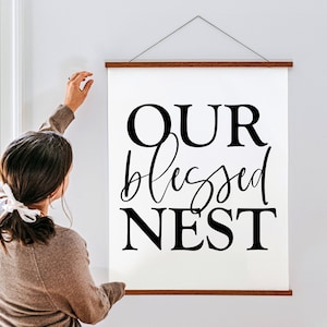 Our Blessed Nest SVG: Farmhouse Home Decor Cut File (Digital Download)