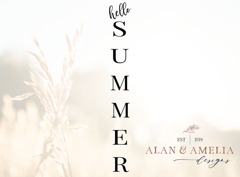 Download Vertical Hello Summer Svg Hello Summer Porch Sign Svg | Etsy