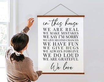 Family Quote SVG: In This House We Love, Entryway Wall Art (Digital Download)