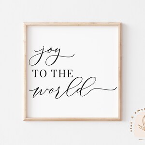 Joy to the World SVG Christmas Song Svg Minimalist Christmas Sign Svg Christmas Round Door Hanger Svg Holiday Pillow Cut File image 4