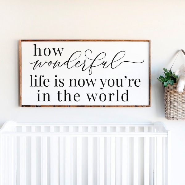 How Wonderful Life Is Now You're In The World SVG | Elton John Your Song Lyrics Svg | Nursery Sign Svg | Above The Crib Svg | Baby Quote