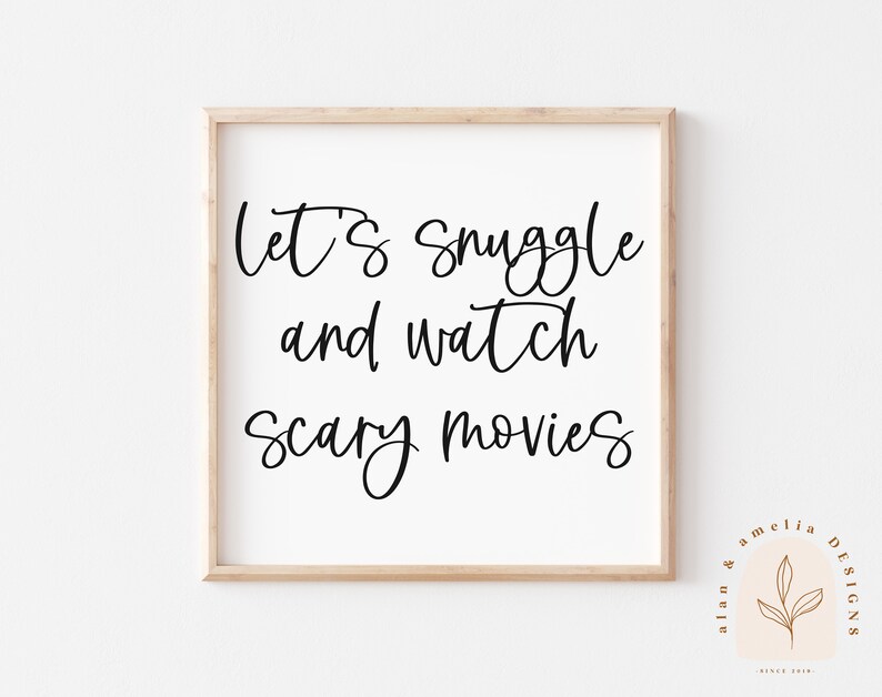 Let's Snuggle and Watch Scary Movies SVG Halloween Etsy