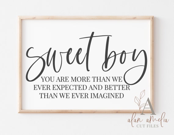 Download Sweet Boy Svg Baby Boy Quote Svg Boy Nursery Sign Svg Etsy