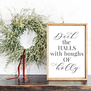 Deck The Halls SVG: Christmas Sign Cut File (Digital Download)