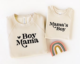 Boy Mama SVG | Mama's Boy CUT FILE | Mommy and Me Shirt Design | Retro Mama and Mini | Boy Mom Graphic Tee png | Mama's Boy