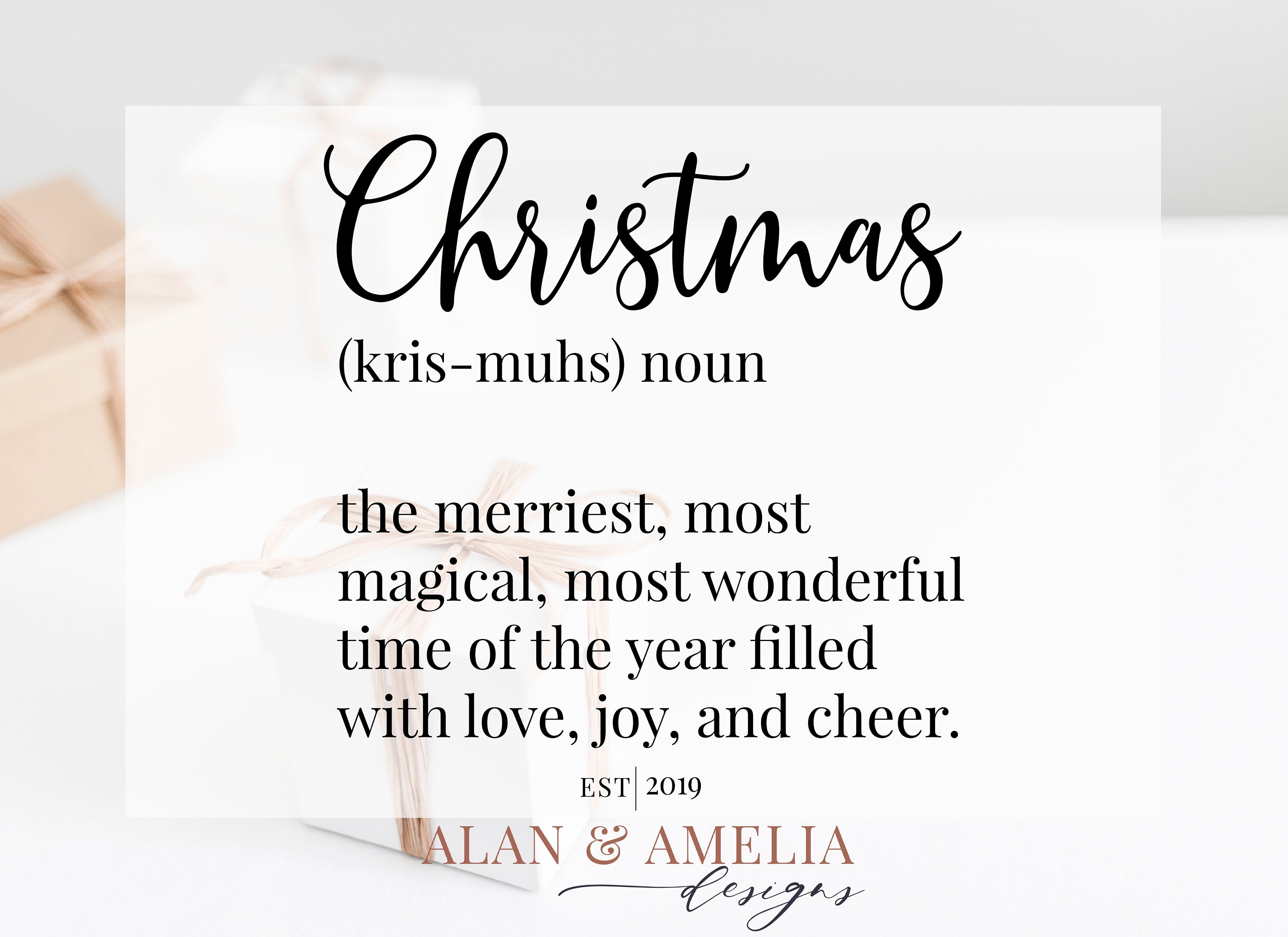 Christmas Definition SVG Christmas Wood Sign Svg Farmhouse Etsy