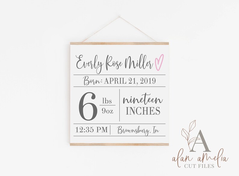 Download Baby Announcement Svg Cut File Personalized Birth Stat Svg Nursery Wall Decor Personalized Baby Gift Svg Custom Nursery Sign Svg Drawing Illustration Art Collectibles Delage Com Br