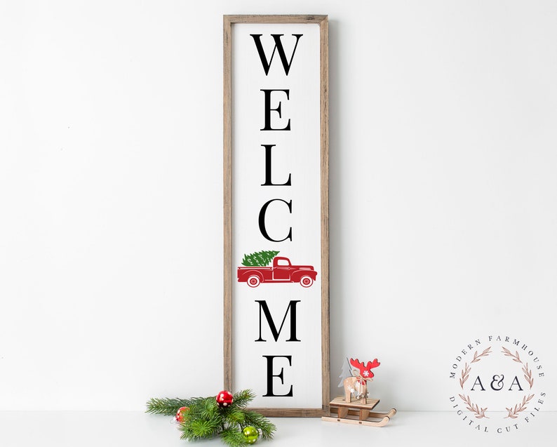 Download Vertical Christmas Welcome SVG Farmhouse Christmas Sign ...