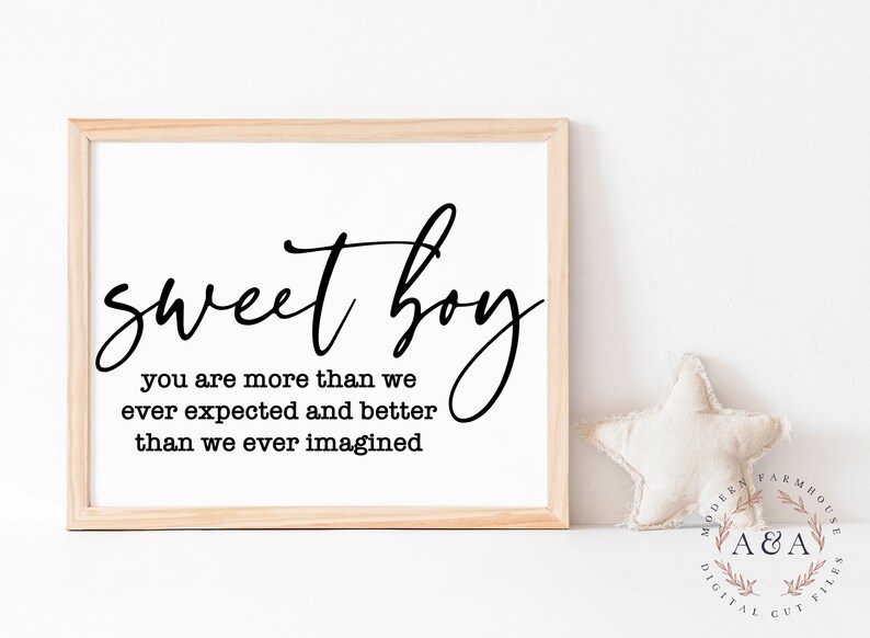 Download Sweet Boy Svg Farmhouse Nursery Sign Svg Boys Nursery Svg ...