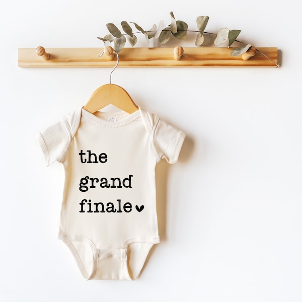 The Grand Finale SVG | Surprise Pregnancy Announcement Onesie CUT FILE | Last Baby Reveal | Digital Download | Cricut | Silhouette