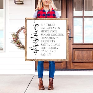 Christmas Bucket List SVG: Holiday Wood Sign, Pillow Cut File (Digital Download)