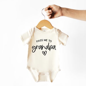 Grandparent Pregnancy Announcement SVG: Pass Me To Grandpa Onesie (Cut File)