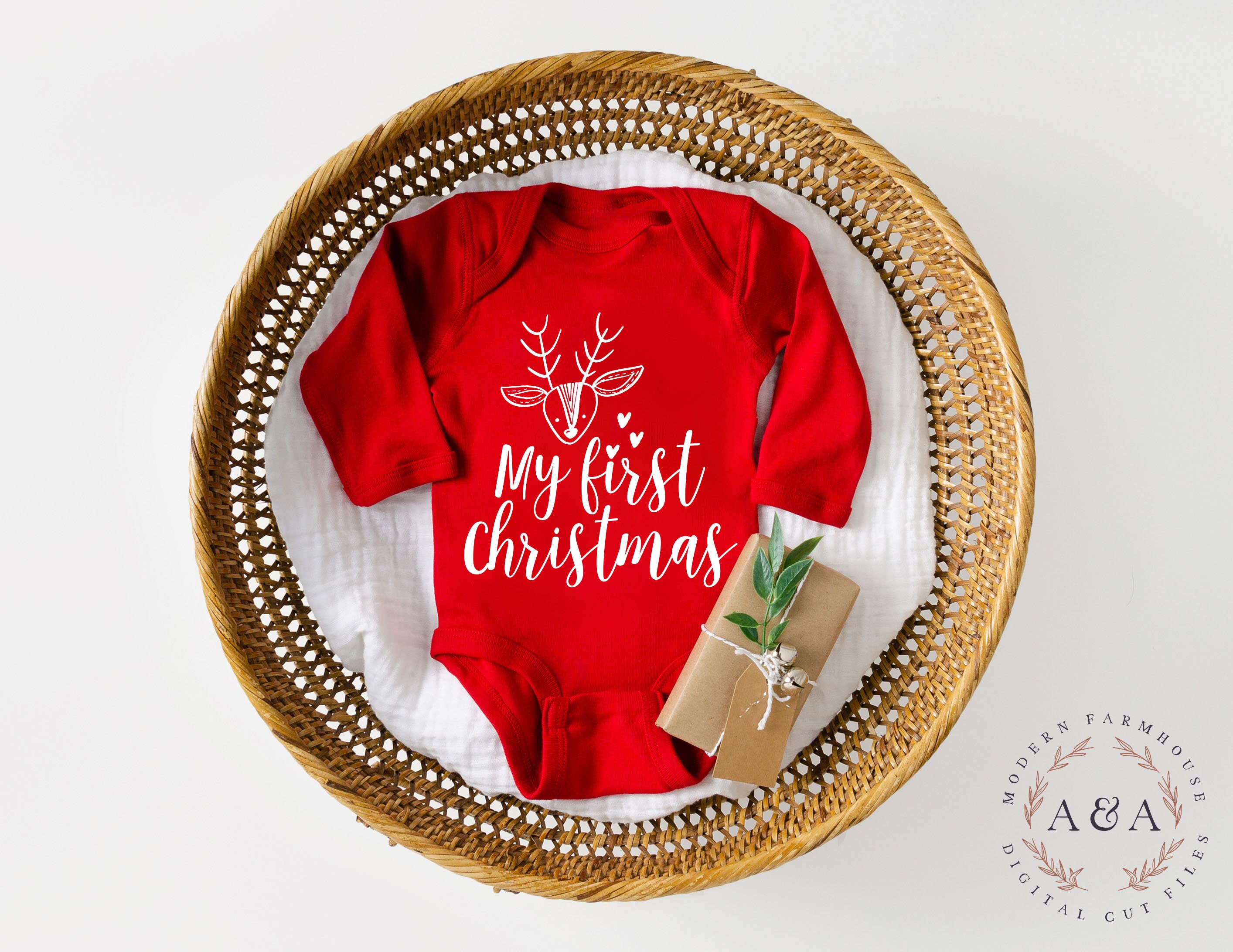 My First Christmas SVG File Christmas Baby Onesie Svg  Etsy