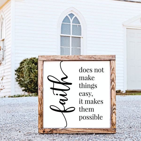 Faith Quote SVG | Religious Cut File | Christian Sign Svg | Wood Sign Svg | Cricut & Silhouette | Inspirational Saying | Jesus Svg