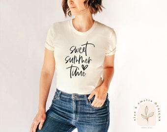 Sweet Summer Time SVG: Boho Women's Shirt Design (Digital Cut File)