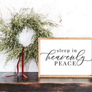 Sleep In Heavenly Peace SVG | Silent Night Lyrics Svg | Christmas Song Svg | Christmas Sign Svg | Above The Bed Sign Svg | Holiday Cut File