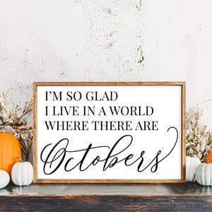 October Quote SVG: Fall Sign Cut File, Anne of Green Gables (Digital File)