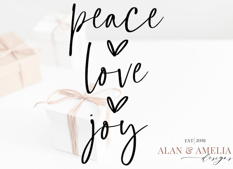 Download Peace Love Joy SVG File Christmas Svg Holiday Saying Svg ...
