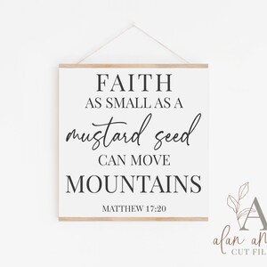 Faith as Small as a Mustard Seed SVG Matthew 17:20 | Etsy
