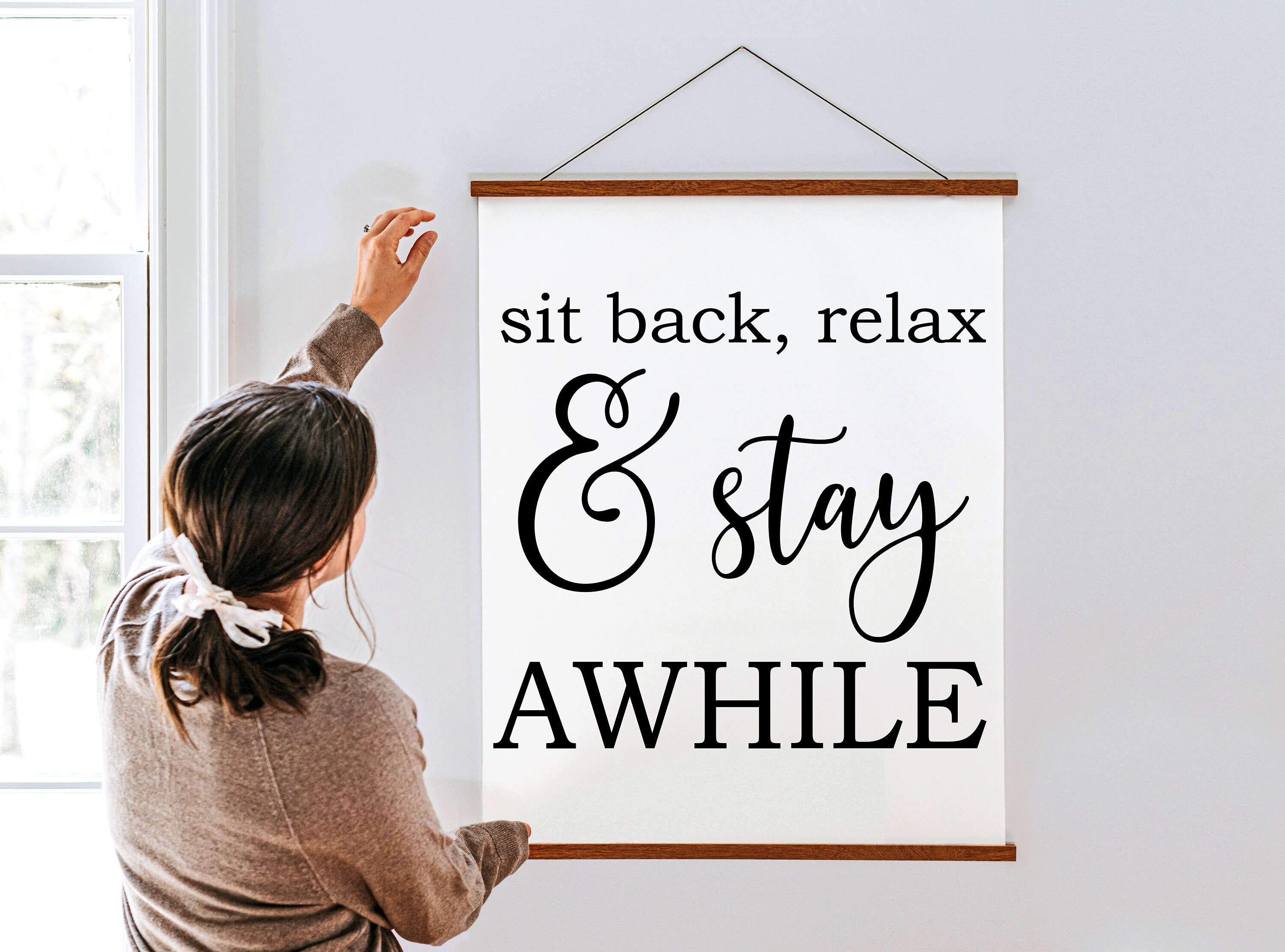 Sit Back Relax and Stay Awhile SVG Modern Farmhouse Svg Etsy