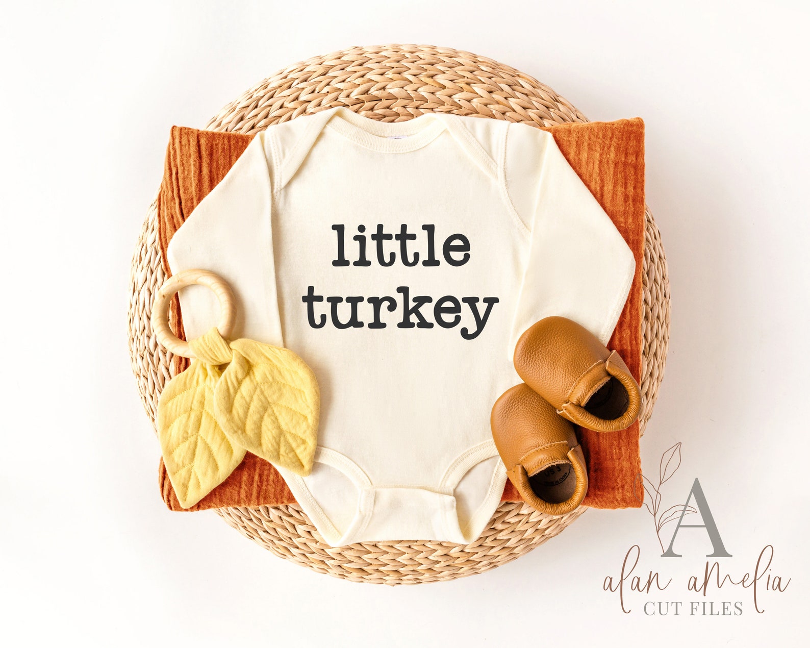 Little Turkey SVG / Thanksgiving Onesie Svg / Fall Onesie | Etsy
