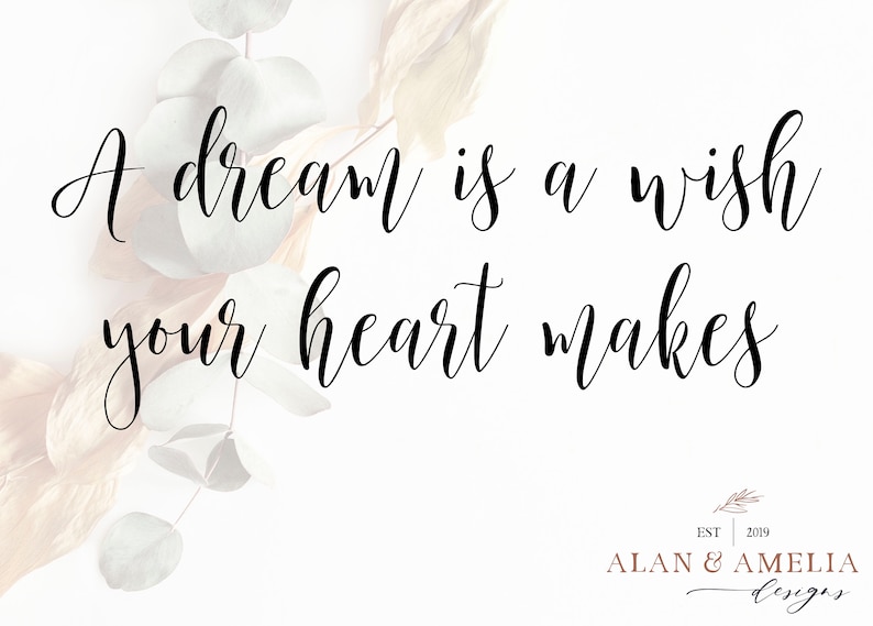 Download A Dream Is A Wish Your Heart Makes Svg Cinderella Movie Quote | Etsy