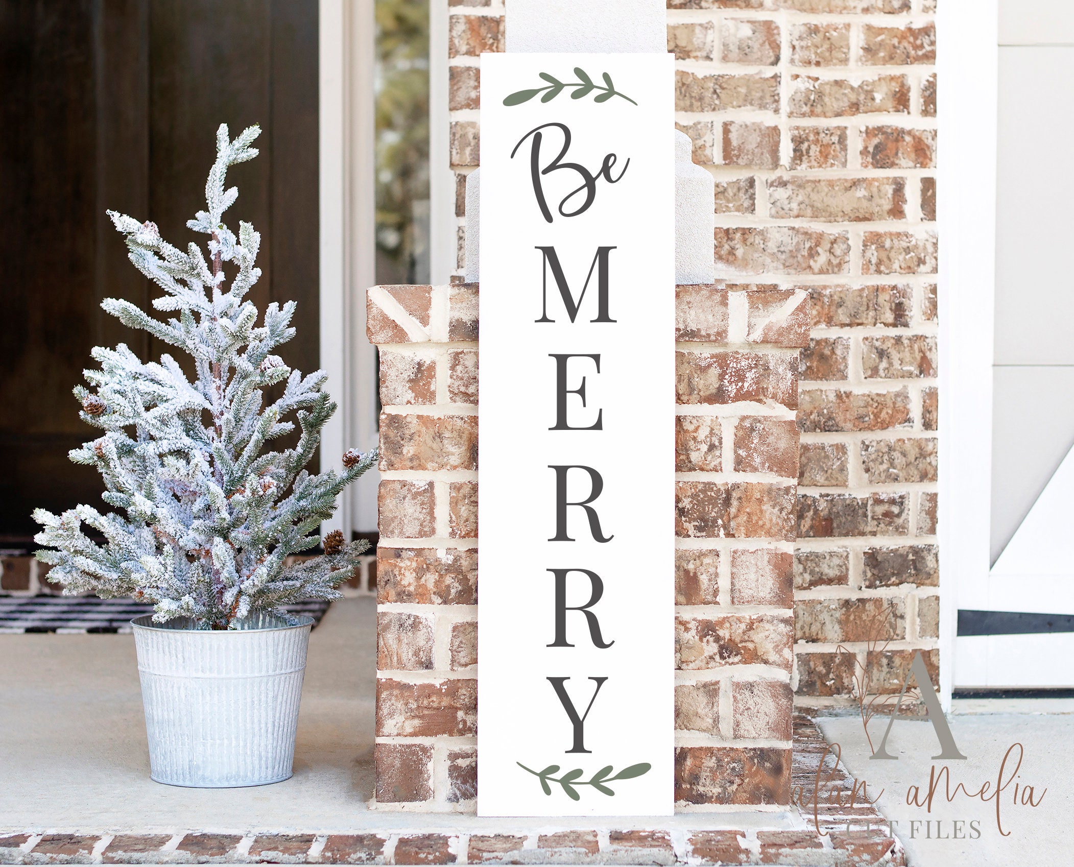 Download Vertical Christmas Sign Svg Holiday Cut File