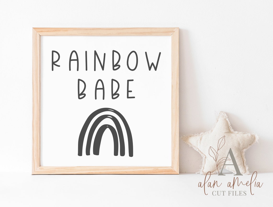 Download Rainbow Babe SVG Rainbow Baby Svg Pregnancy Announcement | Etsy