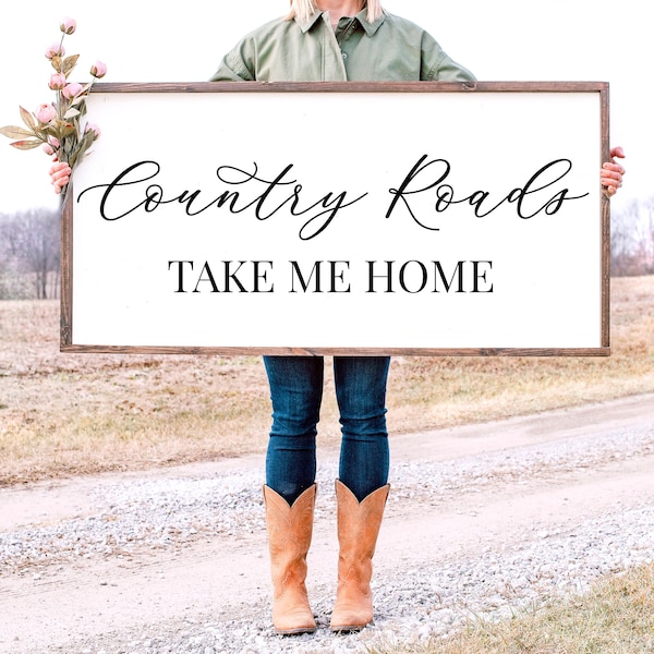 Country Roads Take Me Home SVG | Song Lyrics Svg | Country Music Svg | Home Quote Svg | Wood Sign Svg | Modern Farmhouse Cut File