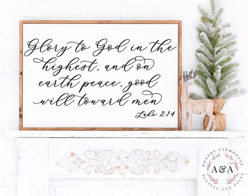 Glory To God In The Highest SVG Luke 2:14 Christian | Etsy