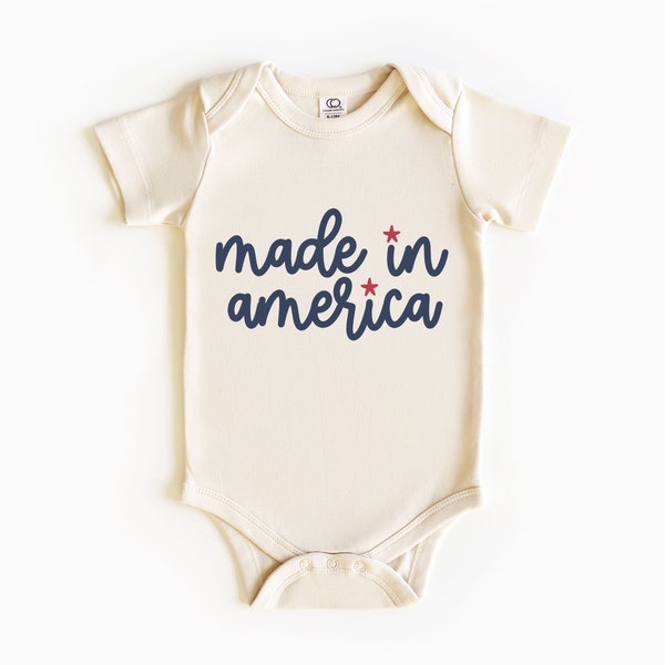 Made In America SVG | Patriotic Onesie Svg | 4th Of July Baby Svg | First 4th of July | Patriotic Toddler Shirt PNG | Sublimation | Cut File