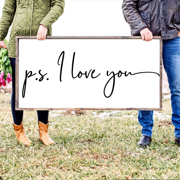 P.S. I Love You SVG | Valentine's Day | Romantic Sign Svg | Above the Bed Sign Cut File | Gift for Him | Gift for Her | Cut File | Png