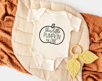 Pumpkin First Birthday Onesie SVG: Halloween Baby (Digital Cut File)