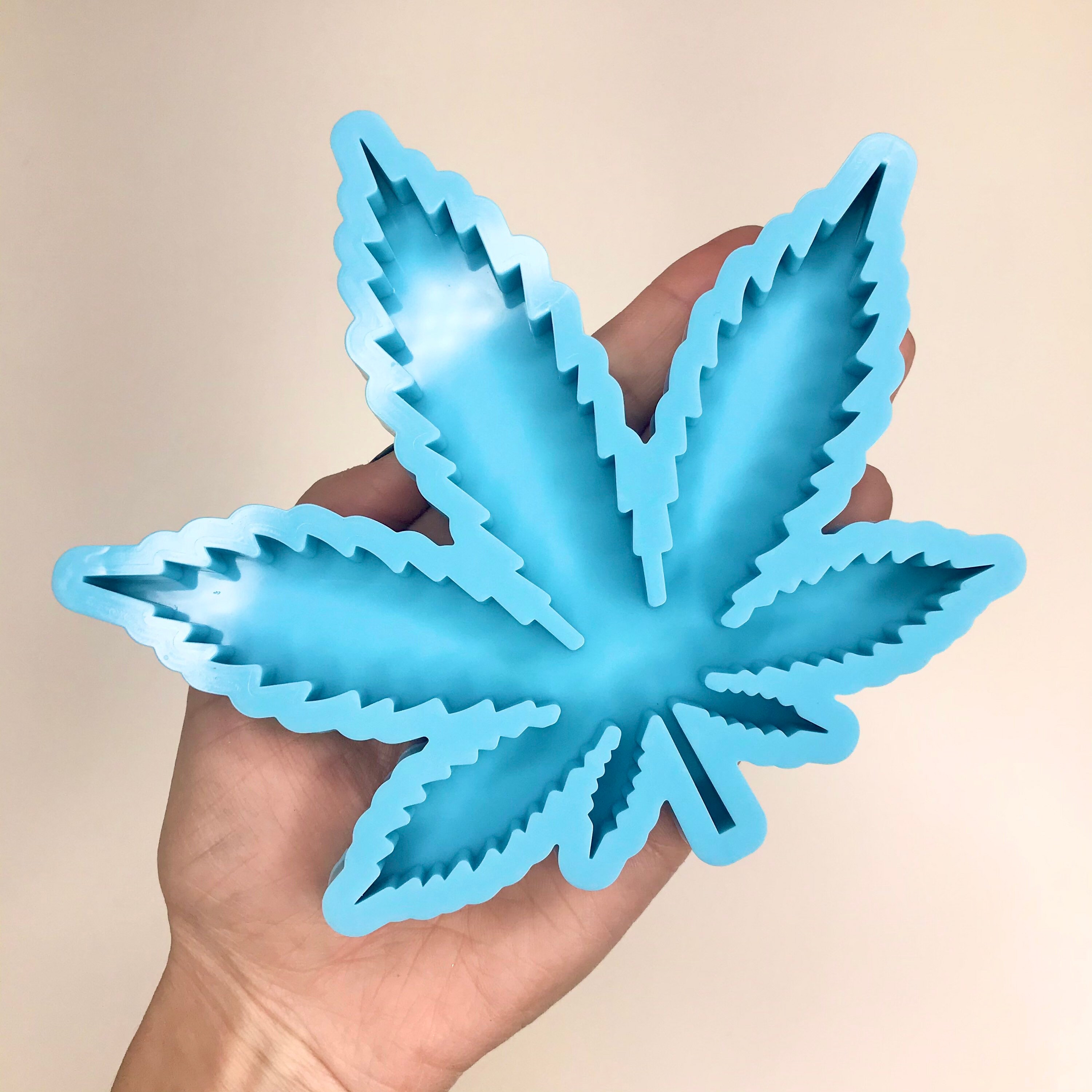 Pot Leaf Mold Coaster Weed Marijuana Blue Silicone Mold for Etsy Canada