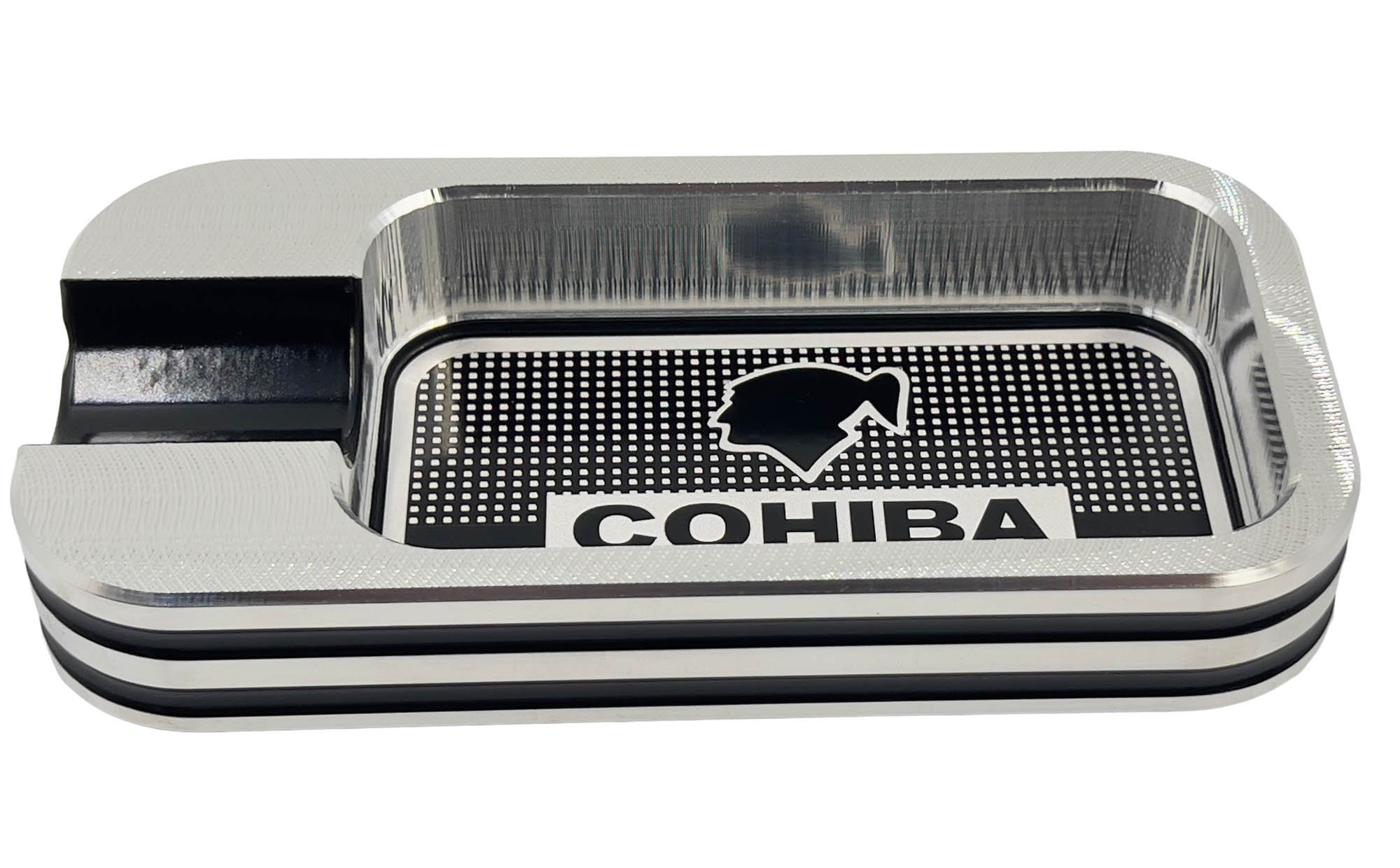 Cohiba Single Cigar Ashtray, Custom Logo Cigar Rest, Billet Aluminum