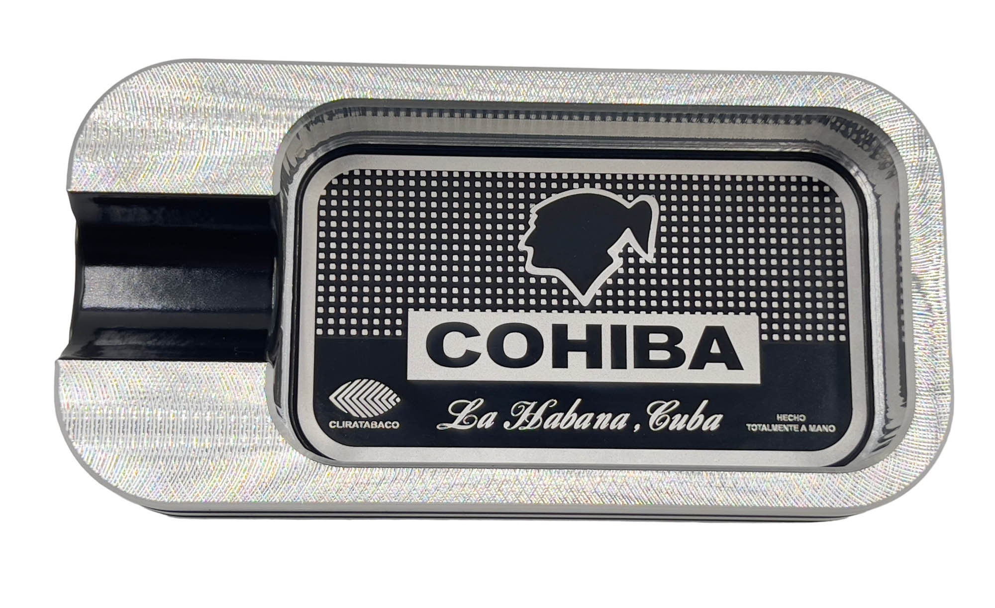 Cohiba Single Cigar Ashtray, Custom Logo Cigar Rest, Billet Aluminum One Cigar Ashtray, Laser