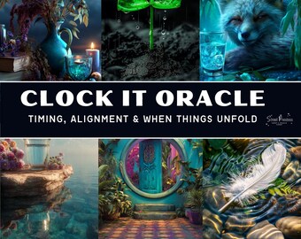Clock It Oracle | Timing Alignment Guidance Deck With Digital Guidebook | 71 Tarot-Size Cards | Cultural Spiritual Divination Art