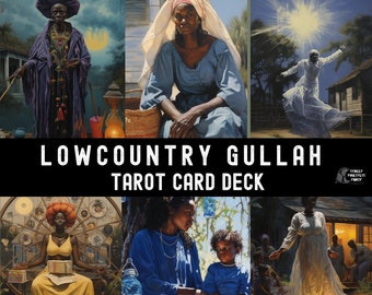 Gullah Tarot Deck | 78 Tarot Size Cards |  Lowcountry Inspired Black Tarot Deck | African American Divination Cards With Meaning