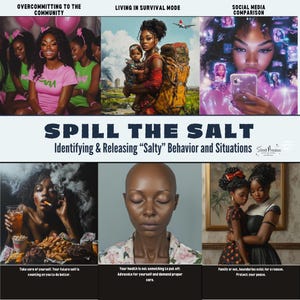 Spill The Salt Oracle-deck met digitale gids | 51 kaarten op tarotformaat | Afro-Amerikaanse zwarte waarzeggerij | Straatpriesteres