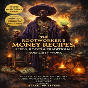 Hoodoo Money Drawing Guide | Prosperity Recipes & Rootwork Book | Digital EPUB + PDF Workbook | Herbs Oil Mojo Spell Ebook