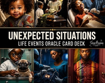 Unexpected Situations Oracle Card Deck | 60 Tarot-Sized Cards | African American Black People Divination | Street Priestess Tarot