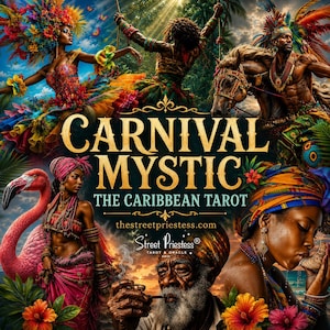 Carnival Mystic Tarot Deck With Digital Guidebook | 78 Tarot-Sized Cards | Street Priestess