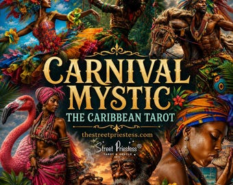 Carnival Mystic Tarot Deck met digitale gids | 78 kaarten op tarotformaat | Straatpriesteres