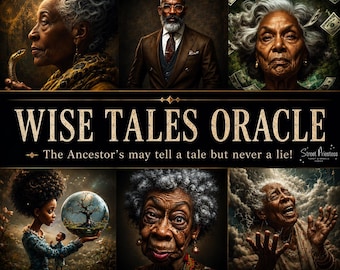 Wise Tales Oracle Deck | 77 Tarot-Sized Cards | African American Black Divination Cards | Street Priestess