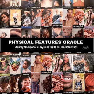 Características físicas Baraja de cartas oráculo / 78 cartas tamaño tarot / Amor futuro, rasgos de apariencia del esposo / Cartas de adivinación realistas